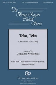 Teka, Teka SATB choral sheet music cover Thumbnail